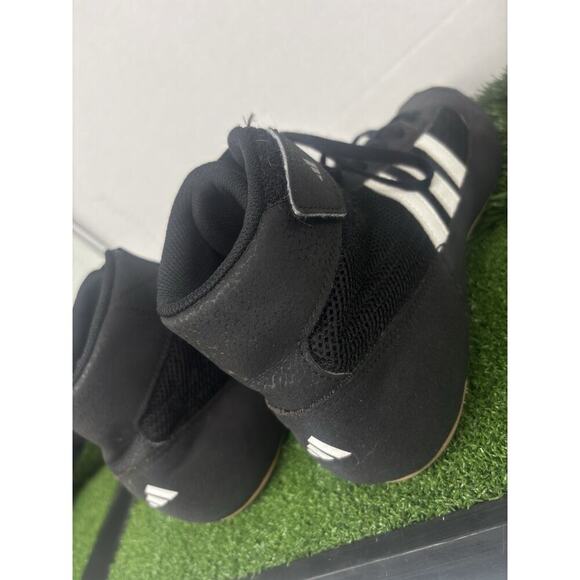 Adidas HVC 2 Wrestling Shoes Black Leather Mid Top AQ3325 Mens US Size 10 - Picture 4 of 9